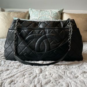 Authentic Quilted Caviar Leather Chanel Bag
